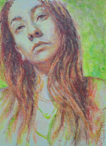 Acryl op canvaspaneel 13 x 18cm