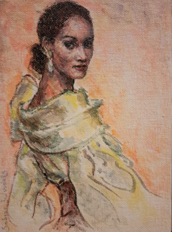 Acryl op canvas paneel 13x18cm